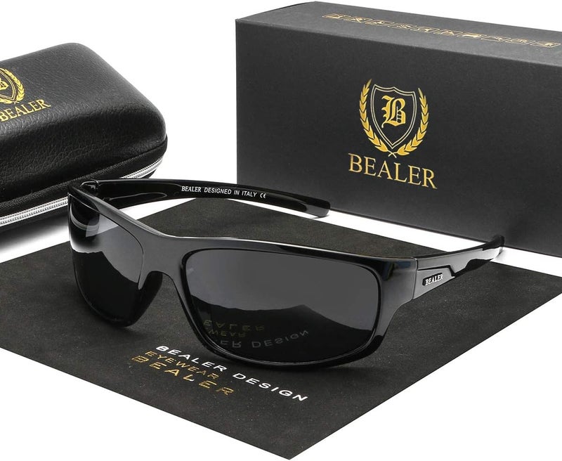 BEALER Store نظارات شمسية رياضية قطبية للرجال بإطار خفيف من TR90 نظارات قيادة وركوب دراجات وصيد مع حماية من الأشعة فوق البنفسجية - Image 2